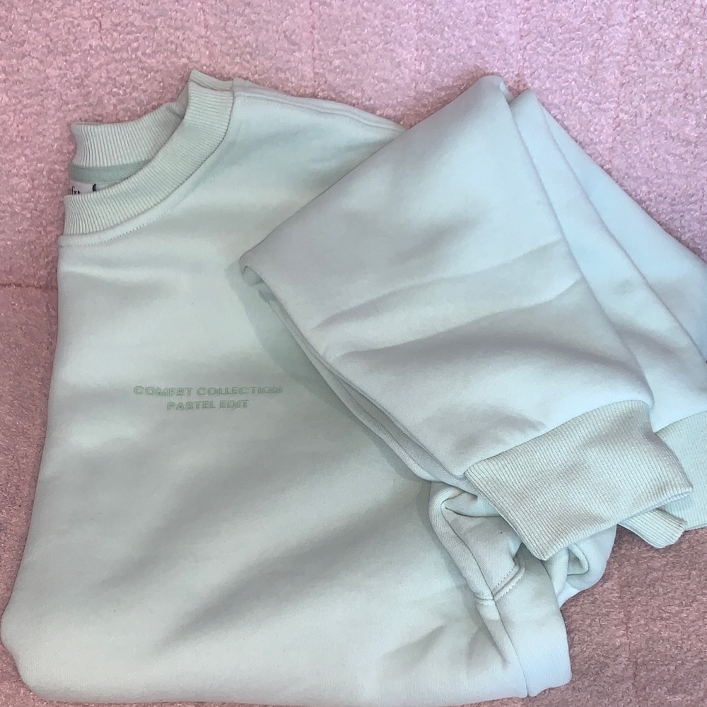 Comfrt Pastel Mint Green Crewneck Sweatshirt - Picture 2 of 2